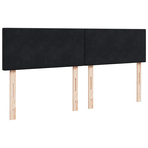 vidaXL Οθωμανικό κρεβάτι με στρώμα Μαύρο 180x200cm Velvet