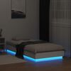vidaXL Πλαίσιο Κρεβατιού με λυχνίες LED Λευκό 75 x 190 εκ.