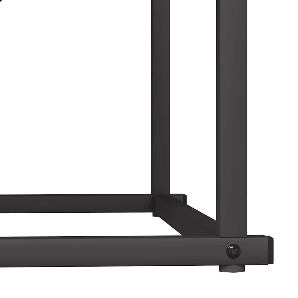 vidaXL Ράφι Καυσόξυλων Μαύρο 70x43x34,5 εκ. Χάλυβας ψυχρής έλασης