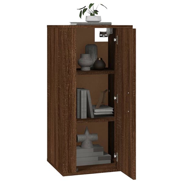 vidaXL Έπιπλο Τηλεόρασης Επιτοίχιο Καφέ Δρυς 40x34,5x80 εκ.