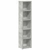 vidaXL Έπιπλα CD 2 τεμ. Γκρι Σκυροδέματος 21x16x93,5 εκ. Μοριοσανίδα