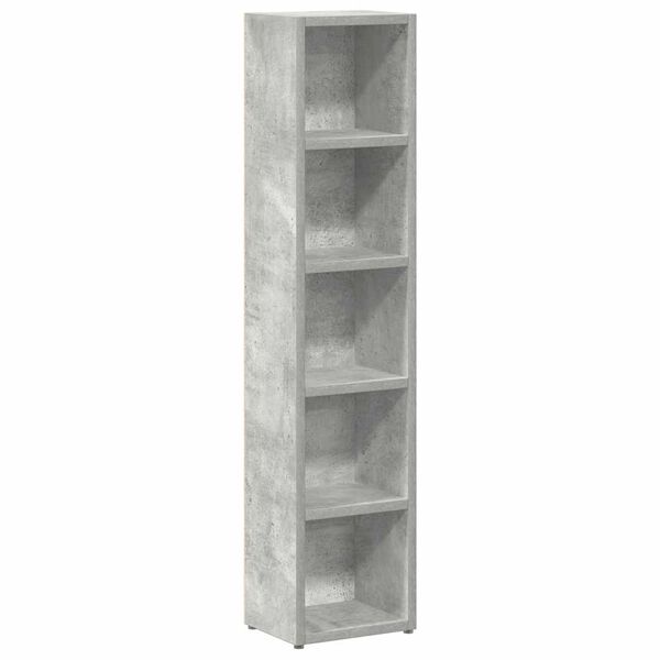 vidaXL Έπιπλα CD 2 τεμ. Γκρι Σκυροδέματος 21x16x93,5 εκ. Μοριοσανίδα