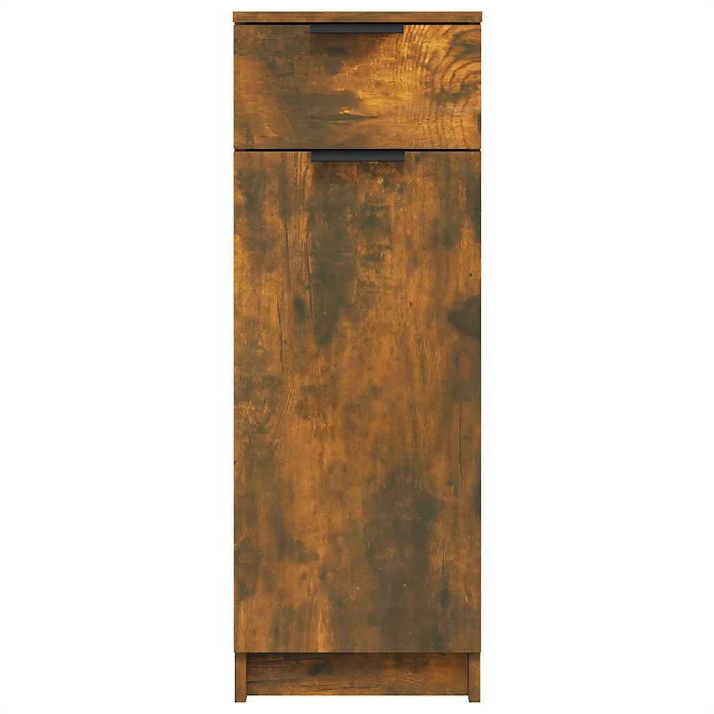 vidaXL Ντουλάπι Μπάνιου Καπνιστή Δρυς 32x34x90 εκ. Επεξεργασμένο Ξύλο