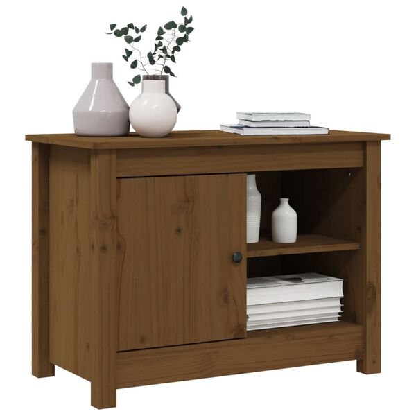 vidaXL Έπιπλο Τηλεόρασης Μελί 70 x 36,5 x 52 εκ. από Μασίφ Ξύλο Πεύκου