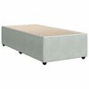 vidaXL Κρεβάτι Boxspring με Στρώμα Ανοιχτό Γκρι 90x190 εκ. Βελούδινο