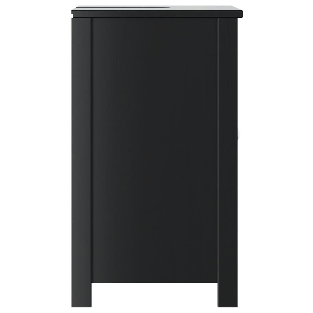 vidaXL Ντουλάπι Νιπτήρα BERG Μαύρο 60 x 34 x 59 εκ. Μασίφ Ξύλο Πεύκου