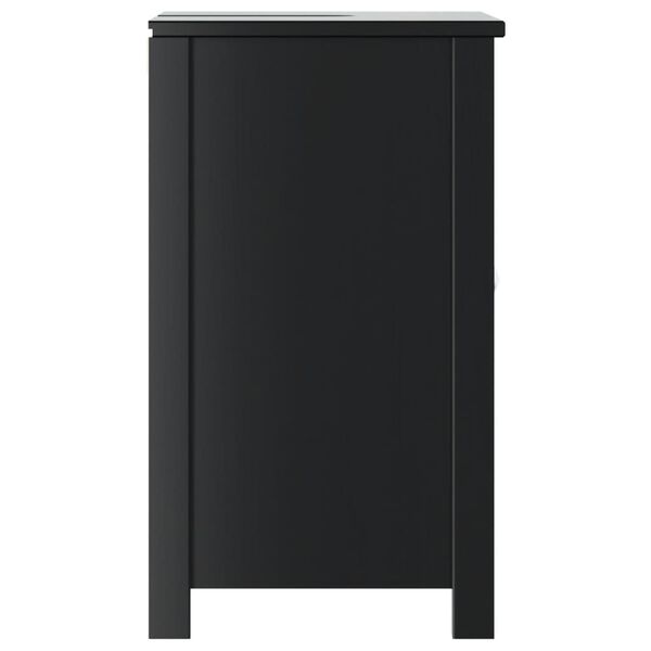 vidaXL Ντουλάπι Νιπτήρα BERG Μαύρο 60 x 34 x 59 εκ. Μασίφ Ξύλο Πεύκου