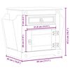vidaXL Κομοδίνο Corona 45x35x47,5 εκ. από Μασίφ Ξύλο Πεύκου