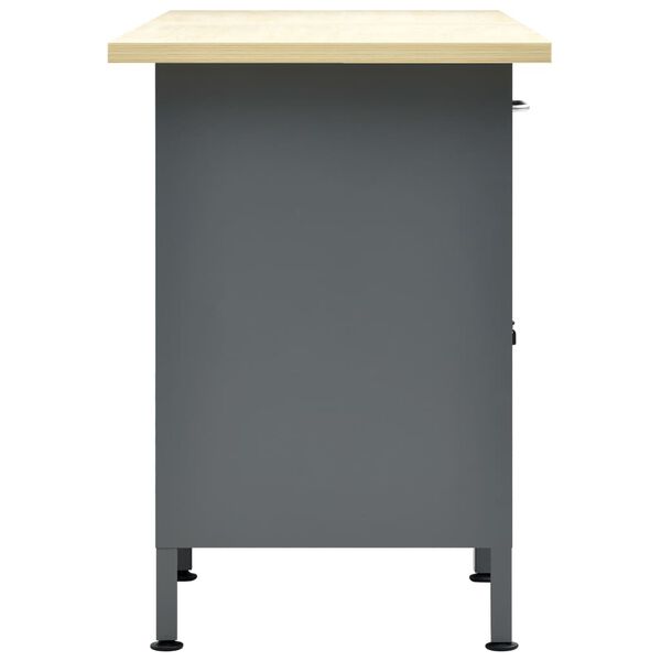vidaXL Πάγκος Εργασίας Μαύρος 160 x 60 x 85 εκ. Ατσάλινος