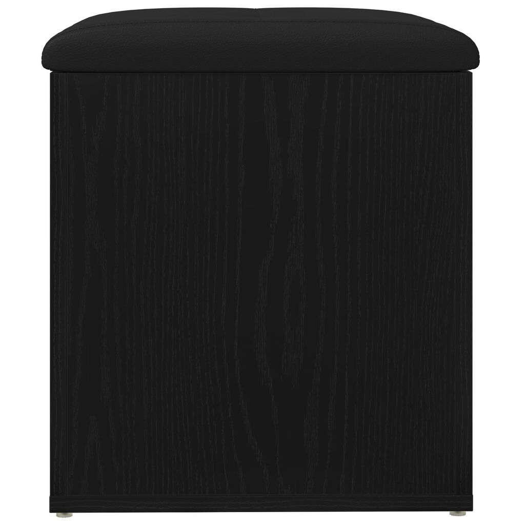 vidaXL Παγκάκι Αποθήκευσης Μαύρη Δρυς 40x40x45 εκ Κατασκευασμένο Ξύλο