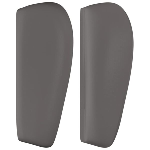 vidaXL Κεφαλάρι με Πτερύγια Γκρι 103x23x78/88 εκ. Συνθετικό Δέρμα