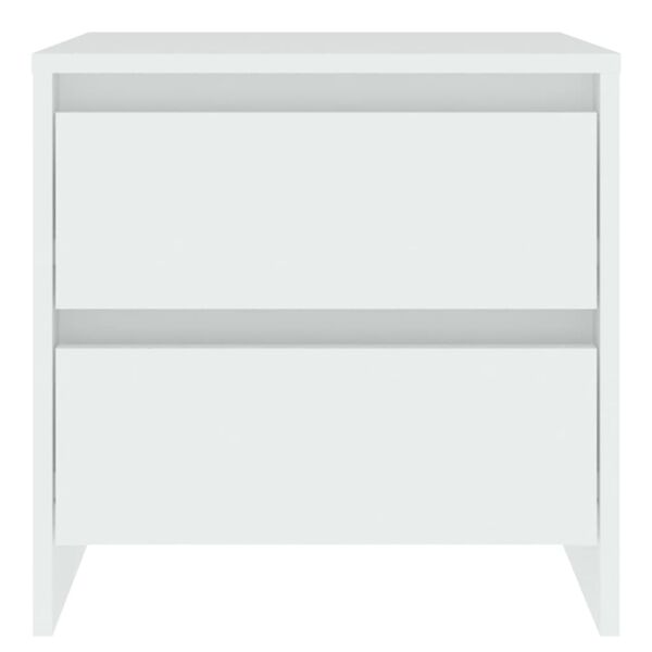 vidaXL Κομοδίνα 2 τεμ. Λευκά 45 x 34,5 x 44,5 εκ. από Επεξ. Ξύλο