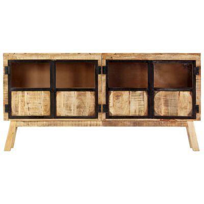 vidaXL Μπουφές Καφέ/Μαύρο 160x30x80 εκ. Μασίφ Ακατέργαστο Ξύλο Μάνγκο