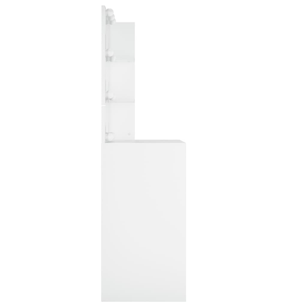 vidaXL Μπουντουάρ με LED Λευκό 60x40x140 εκ.
