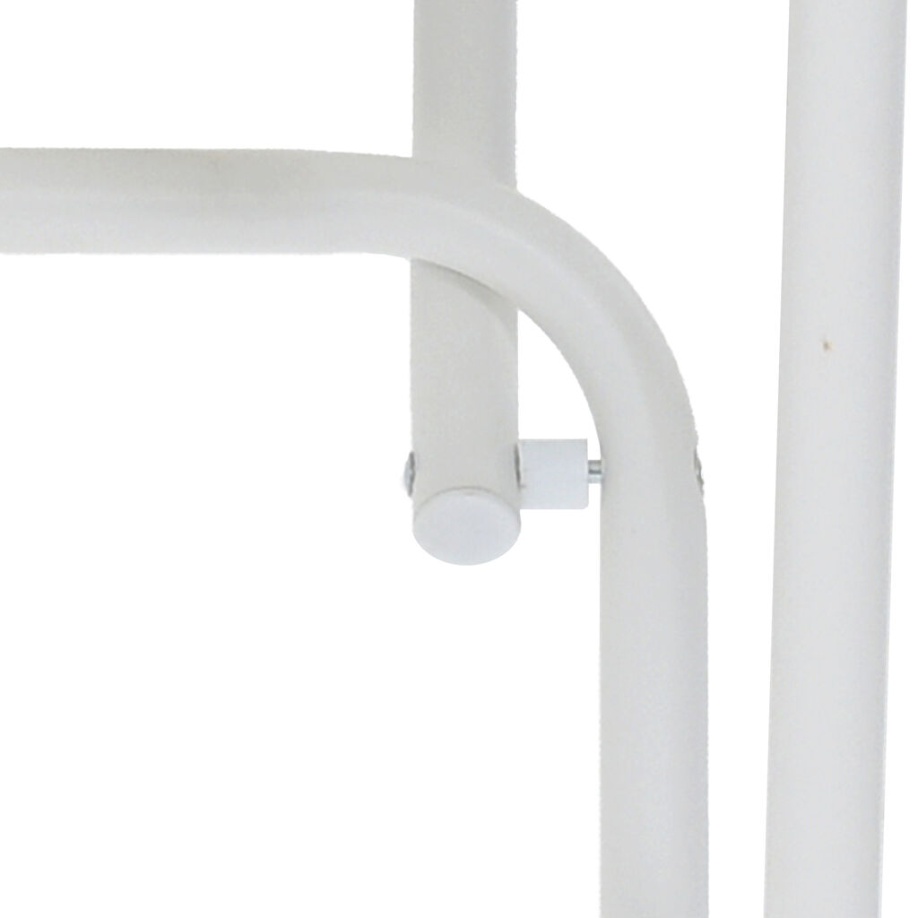 vidaXL Πτυσσόμενο Τραπέζι Κήπου Λευκό Ø50x72 cm Ατσάλι