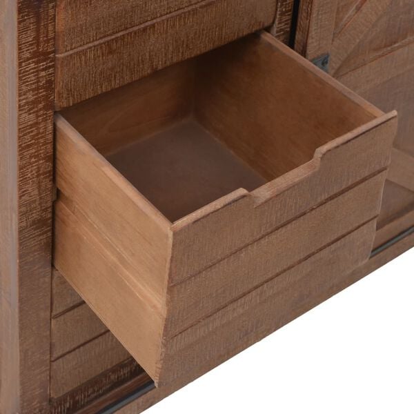 vidaXL Έπιπλο Αποθήκευσης Καφέ 64x33,5x75 εκ. από Μασίφ Ξύλο Ελάτης