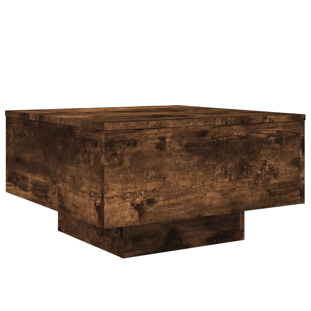 vidaXL Τραπεζάκι Σαλονιού Καπνιστή Δρυς 55x55x31 εκ. Επεξεργασμ. Ξύλο