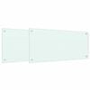 vidaXL Πίσω Πάνελ Κουζίνας 2 pcs Λευκό 90 x 40 cm σκληρυμένο γυαλί