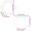 vidaXL Ζαρντινιέρα Κήπου Εξάγωνη Μαύρη 69x60x45 εκ. Ατσάλι