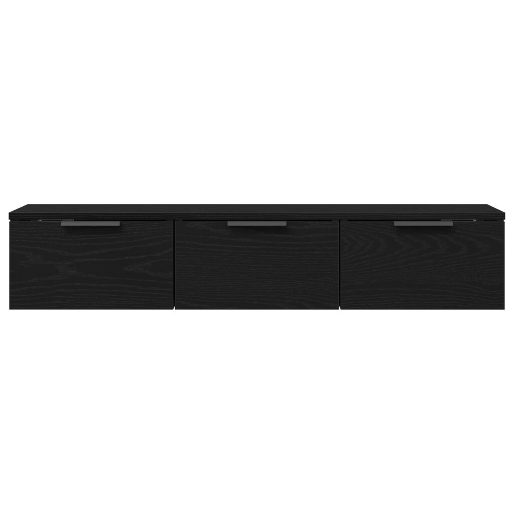 vidaXL Μαύρος Ξύλινος Τοίχος Ντουλάπι 102x30x20 εκ Κατασκευασμένο από Επεξεργασμένο Ξύλο