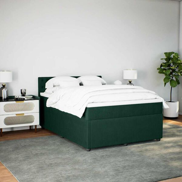 vidaXL &Kappa;&rho;&epsilon;&beta;ά&tau;&iota; Boxspring &mu;&epsilon; &Sigma;&tau;&rho;ώ&mu;&alpha; &Sigma;&kappa;&omicron;ύ&rho;&omicron; &Pi;&rho;ά&sigma;&iota;&nu;&omicron; 160x200&epsilon;&kappa;. &Beta;&epsilon;&lambda;&omicron;ύ&delta;&iota;&nu;&omicron;