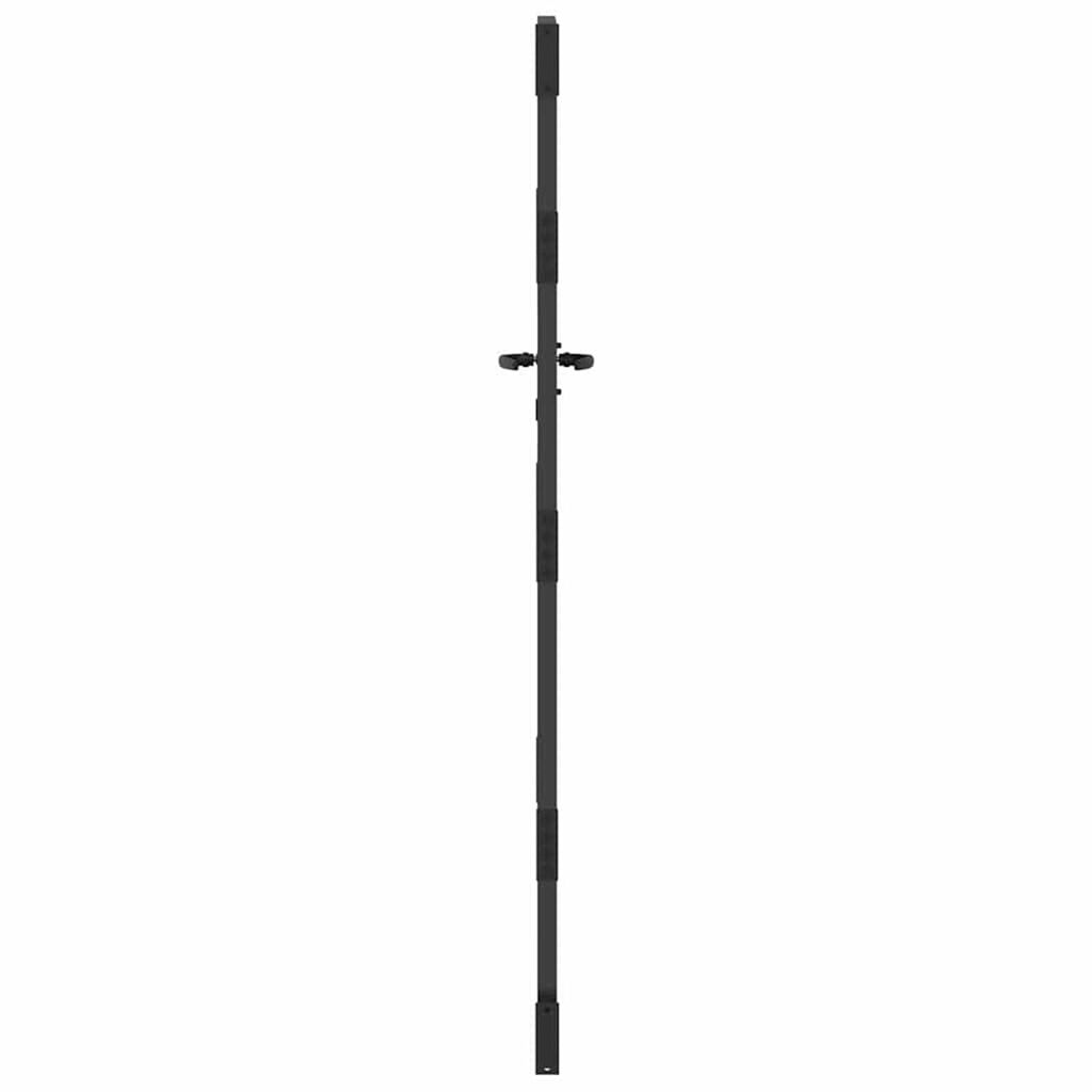 vidaXL Πύλη Κήπου Μαύρο 105 x 200 cm Ατσάλι με Επικάλυψη Πούδρας