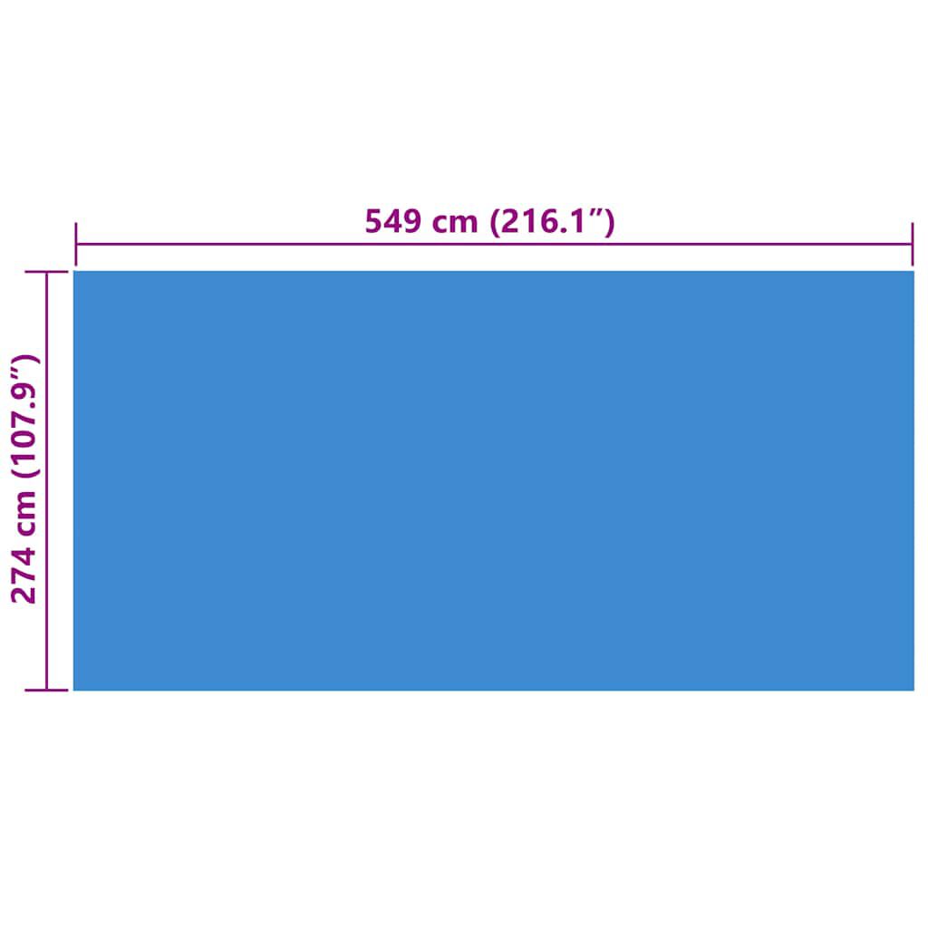 Κάλυμμα Πισίνας Ορθογώνιο Μπλε 549 x 274 εκ. από Πολυαιθυλένιο