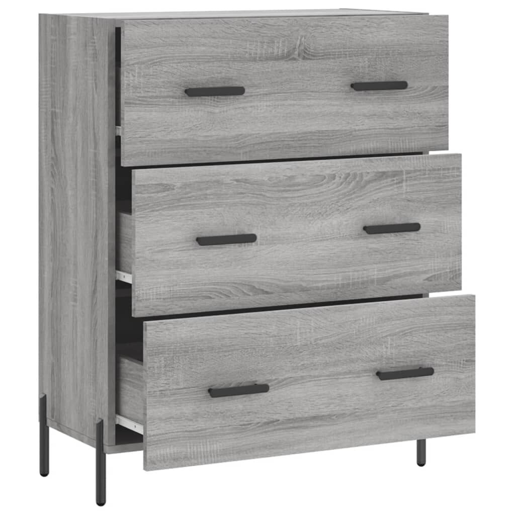 vidaXL Ντουλάπι Γκρι Sonoma 69,5 x 34 x 90 εκ. από Επεξεργασμένο Ξύλο