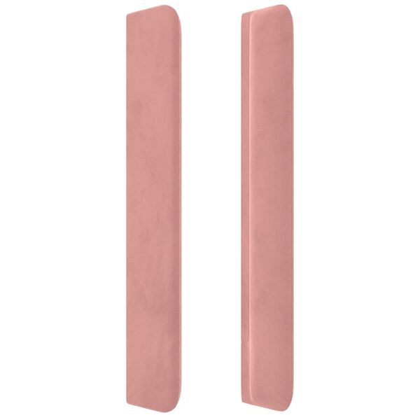 vidaXL Κεφαλάρι με Πτερύγια Ροζ 93x16x118/128 εκ. Βελούδινο