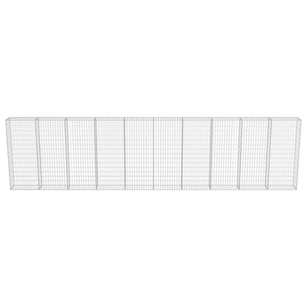 vidaXL Συρματοκιβώτιο Τοίχος 600x30x150 εκ. Γαλβαν.Χάλυβας + Καλύμματα