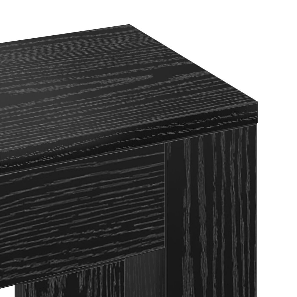 vidaXL Καλύμμα καυστήρα Μαύρη Δρυ 78x20x82 εκ. Επεξεργασμένο ξύλο