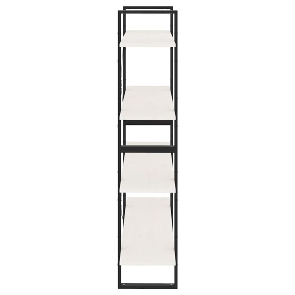vidaXL Βιβλιοθήκη με 4 Ράφια Λευκή 100x30x140 εκ από Μασίφ Ξύλο Πεύκου