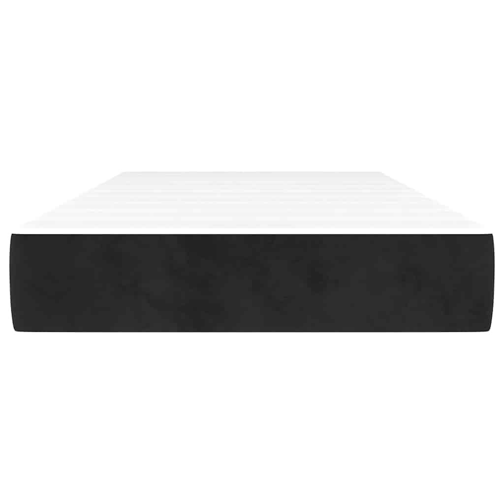 vidaXL Στρώμα με Pocket Springs Μαύρο 100x220x20 εκ. Βελούδινο
