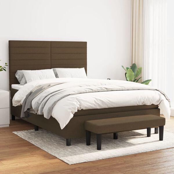 vidaXL &Kappa;&rho;&epsilon;&beta;ά&tau;&iota; Boxspring &mu;&epsilon; &Sigma;&tau;&rho;ώ&mu;&alpha; &Sigma;&kappa;&omicron;ύ&rho;&omicron; &Kappa;&alpha;&phi;έ 140x190 &epsilon;&kappa;. &Upsilon;&phi;&alpha;&sigma;&mu;ά&tau;&iota;&nu;&omicron;