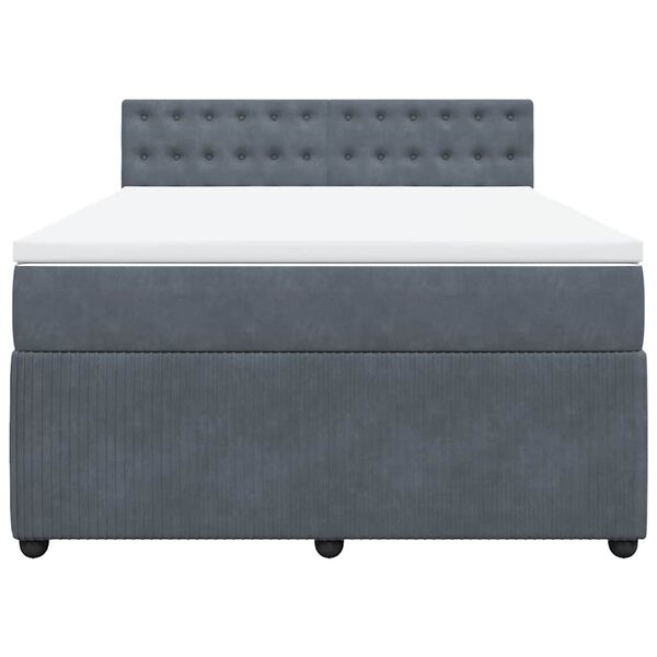 vidaXL &Kappa;&rho;&epsilon;&beta;ά&tau;&iota; Boxspring &mu;&epsilon; &Sigma;&tau;&rho;ώ&mu;&alpha; &Sigma;&kappa;&omicron;ύ&rho;&omicron; &Gamma;&kappa;&rho;&iota; 140x200 &epsilon;&kappa;. &Beta;&epsilon;&lambda;&omicron;ύ&delta;&iota;&nu;&omicron;