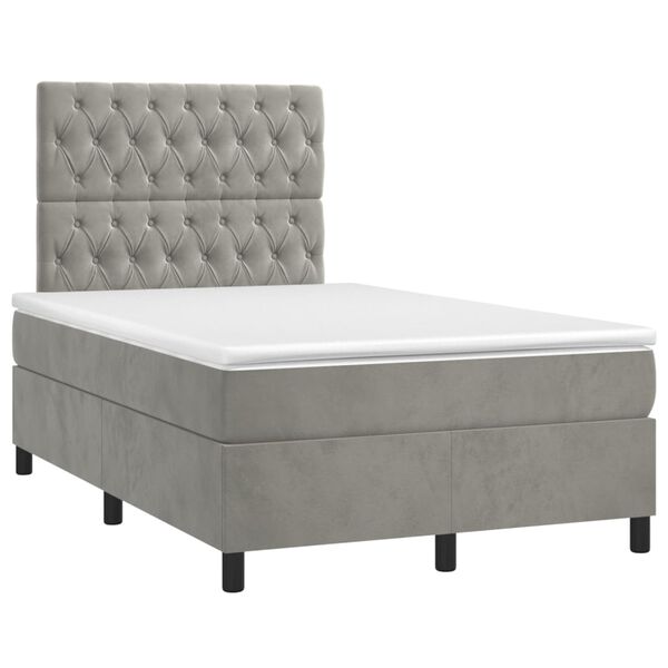 vidaXL &Kappa;&rho;&epsilon;&beta;ά&tau;&iota; Boxspring &mu;&epsilon; &Sigma;&tau;&rho;ώ&mu;&alpha; &Alpha;&nu;&omicron;&iota;&chi;&tau;ό &Gamma;&kappa;&rho;&iota; 120x200 &epsilon;&kappa;. &Beta;&epsilon;&lambda;&omicron;ύ&delta;&iota;&nu;&omicron;