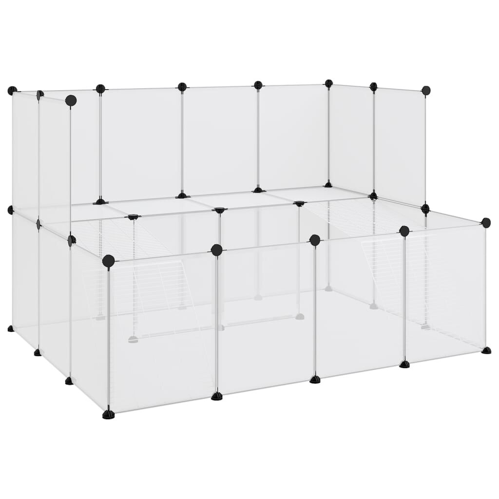 vidaXL Κλουβί Μικρών Ζώων Διαφανές 143x107x93 εκ Πολυπροπυλένιο&Ατσάλι