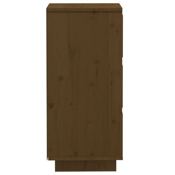 vidaXL Συρταριέρα Καφέ Μελί 32 x 34 x 75 εκ. από Μασίφ Ξύλο Πεύκου