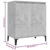 vidaXL Ντουλάπι Γκρι Σκυροδέματος 60x35x70 εκ. Επεξεργασμένο Ξύλο