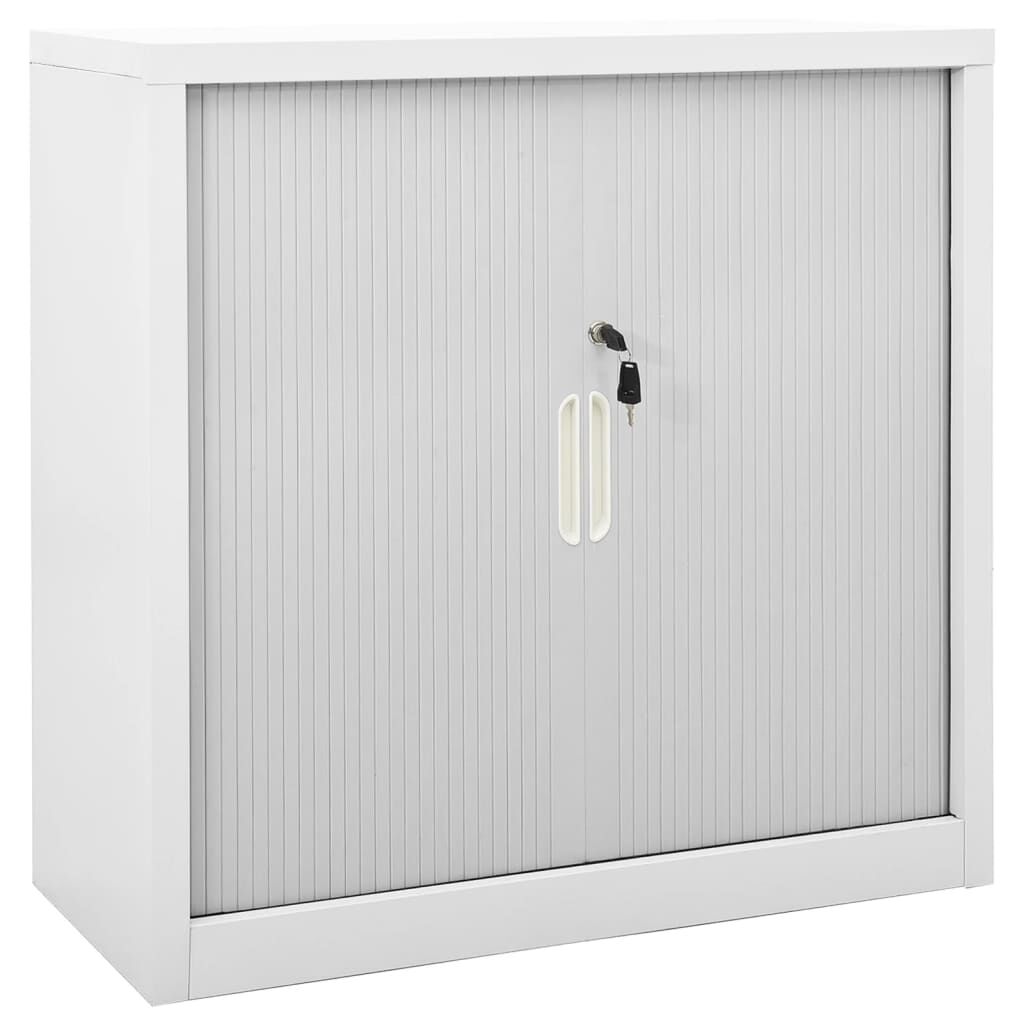 vidaXL Ντουλάπι με Συρόμενη Πόρτα Γκρι 90 x 40 x 90 εκ. Ατσάλινο