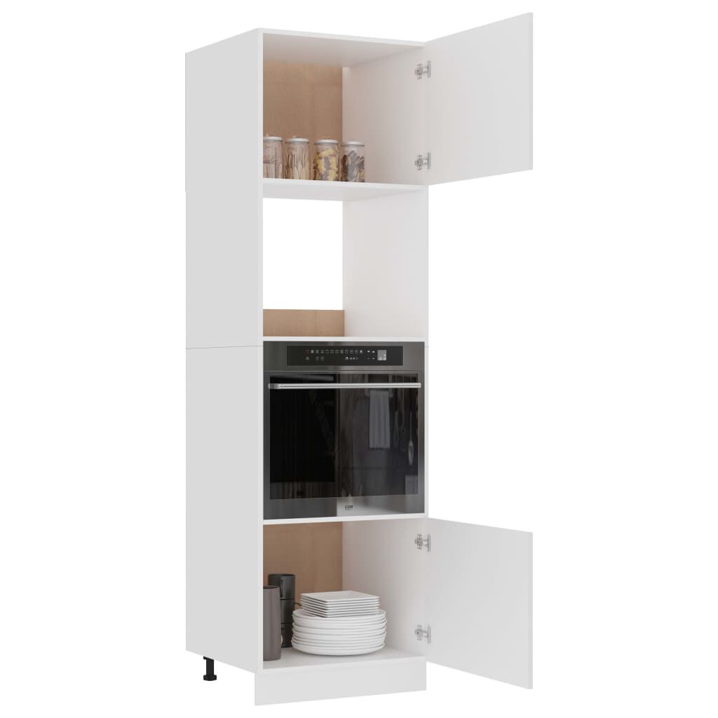 vidaXL Ντουλάπι για Φούρνο Μικροκυμάτων Lyon Λευκό 60x57x207 εκ