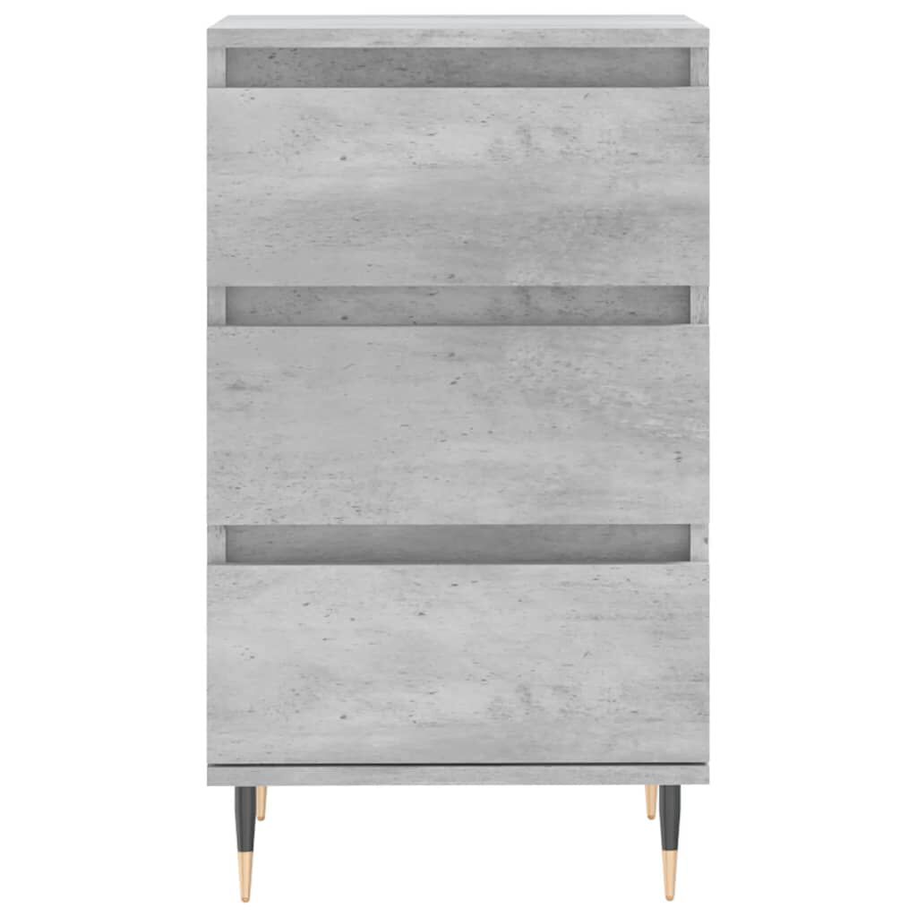 vidaXL Κομοδίνο Γκρι Σκυροδεμ. 40 x 35 x 70 εκ. από Επεξεργασμένο Ξύλο