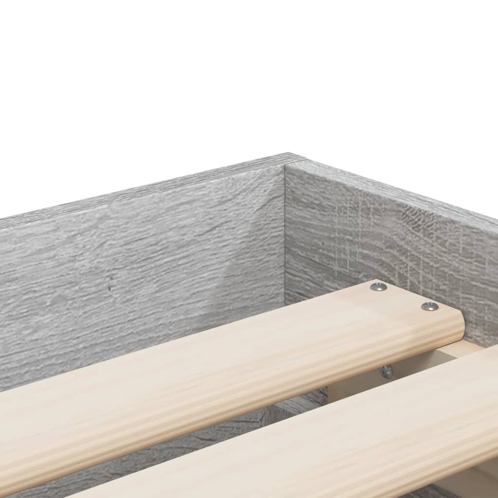 vidaXL Πλαίσιο Κρεβατιού με συρτάρια Γκρι sonoma 90x200εκ. Επεξ. Ξύλο