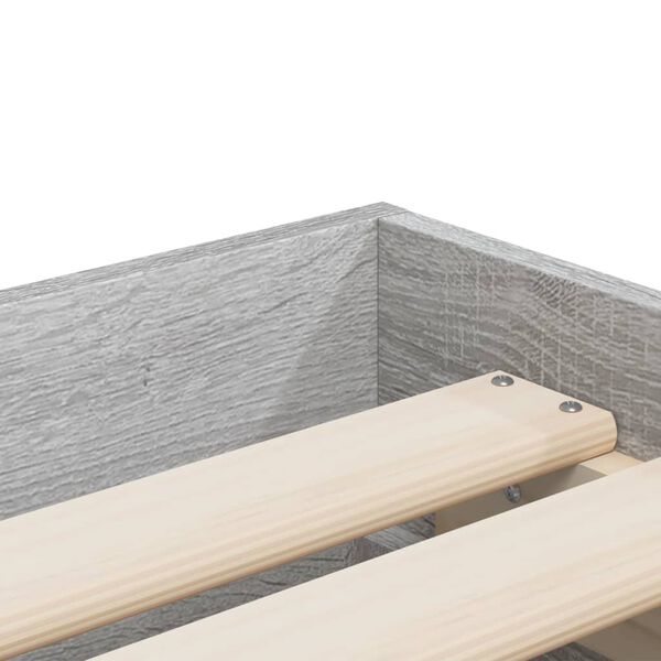 vidaXL Πλαίσιο Κρεβατιού με συρτάρια Γκρι sonoma 90x200εκ. Επεξ. Ξύλο