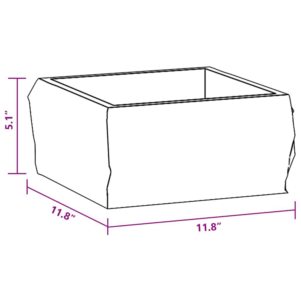 vidaXL Νιπτήρας Γκρι 30 x 30 x 13 εκ. Μαρμάρινος