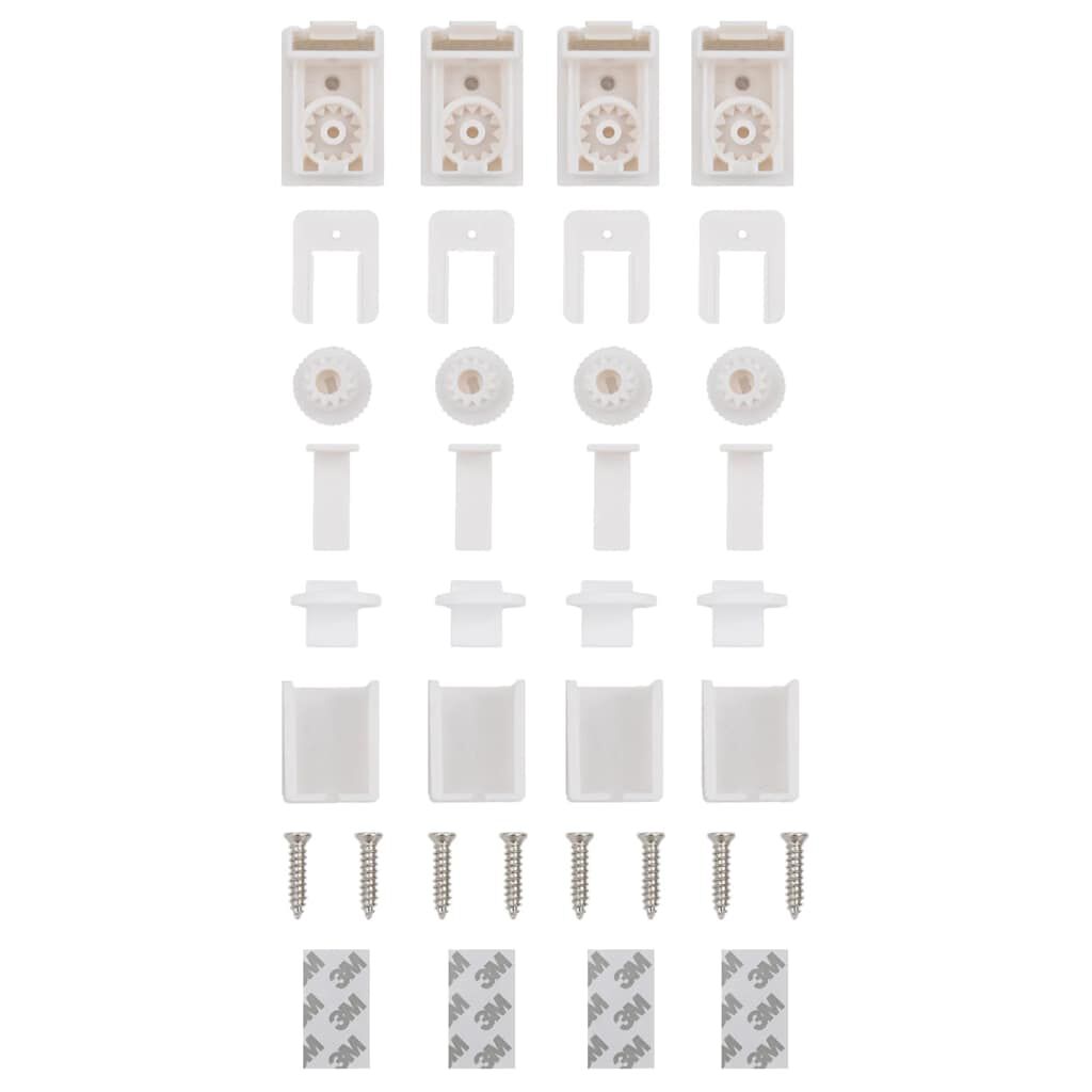 vidaXL Πλισέ περσίδα Λευκό 75x100 cm Πλάτος υφάσματος 74,4 cm