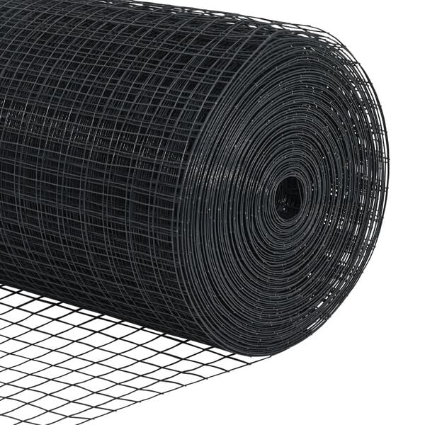vidaXL Συγκολλητός φράχτης από σύρμα Γκρι 0.4 x 10 μ Ατσάλι