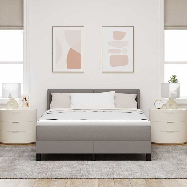 vidaXL &Kappa;&rho;&epsilon;&beta;ά&tau;&iota; &mu;&epsilon; &epsilon;&lambda;&alpha;&tau;ή&rho;&iota;&alpha; Taupe 190 x 140 &epsilon;&kappa;&alpha;&tau;&omicron;&sigma;&tau;ά &Pi;&omicron;&lambda;&upsilon;&epsilon;&sigma;&tau;έ&rho;&alpha;&sigmaf;