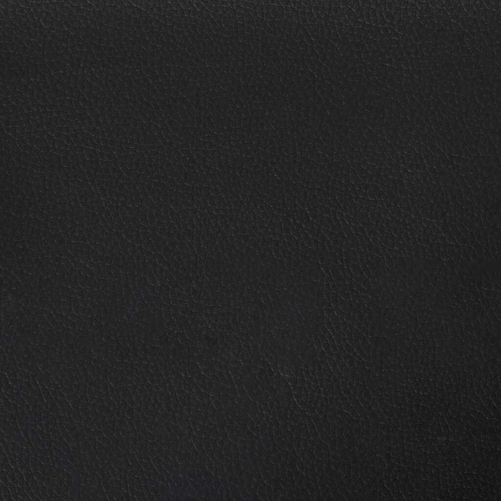 vidaXL Κρεβάτι Boxspring με Στρώμα Μαύρο 120x190εκ.από Συνθετικό Δέρμα