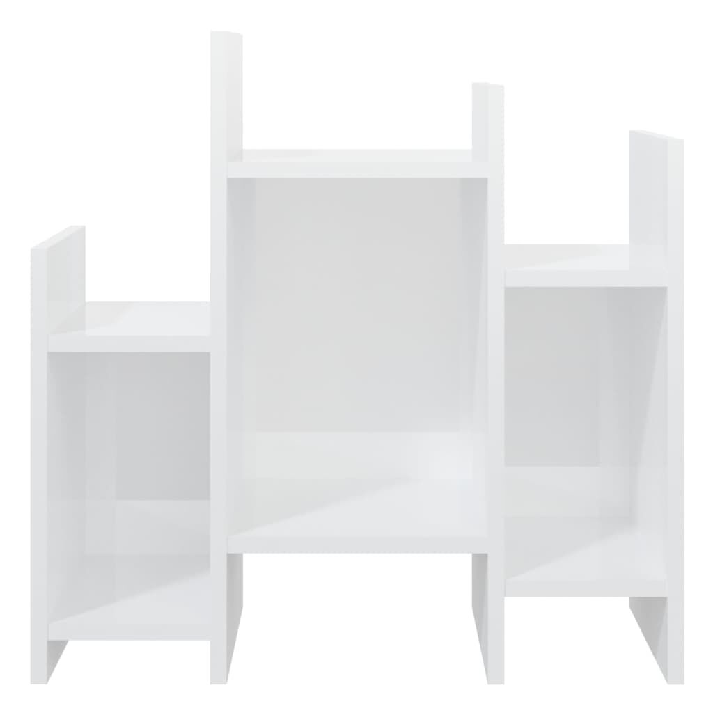 vidaXL Βοηθητικό Ντουλάπι Γυαλ. Λευκό 60 x 26 x 60 εκ. από Επεξ. Ξύλο
